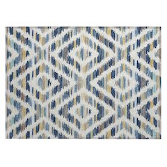 Machine Washable Indoor/Outdoor Chantille ACN2453 Blue 1'8" x 2'6" Rug