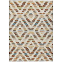 Machine Washable Indoor/Outdoor Chantille ACN2453 Orange 2'6" x 3'10" Rug