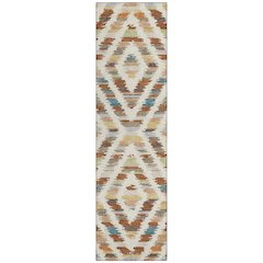 Machine Washable Indoor/Outdoor Chantille ACN2453 Orange 2'3" x 7'6" Runner Rug