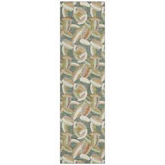 Machine Washable Indoor/Outdoor Chantille ACN2454 Green 2'3" x 7'6" Runner Rug