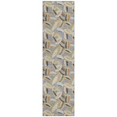 Machine Washable Indoor/Outdoor Chantille ACN2454 Gray 2'3" x 7'6" Runner Rug