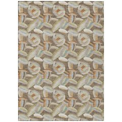 Machine Washable Indoor/Outdoor Chantille ACN2454 Brown 2'6" x 3'10" Rug