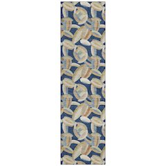 Machine Washable Indoor/Outdoor Chantille ACN2454 Blue 2'3" x 7'6" Runner Rug