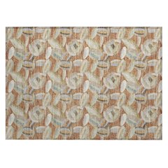 Machine Washable Indoor/Outdoor Chantille ACN2454 Orange 1'8" x 2'6" Rug