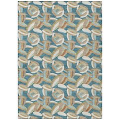 Machine Washable Indoor/Outdoor Chantille ACN2454 Teal 2'6" x 3'10" Rug
