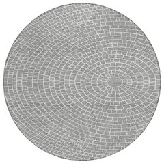 Machine Washable Indoor/Outdoor Chantille ACN2455 Gray 8' x 8' Round Rug