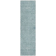 Machine Washable Indoor/Outdoor Chantille ACN2455 Teal 2'3" x 7'6" Runner Rug