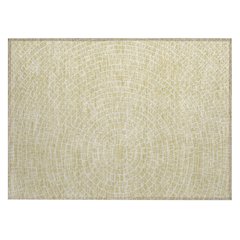 Machine Washable Indoor/Outdoor Chantille ACN2455 Gold 1'8" x 2'6" Rug
