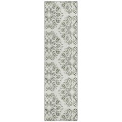 Machine Washable Indoor/Outdoor Chantille ACN2456 Green 2'3" x 7'6" Runner Rug
