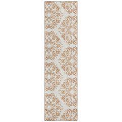 Machine Washable Indoor/Outdoor Chantille ACN2456 Orange 2'3" x 7'6" Runner Rug