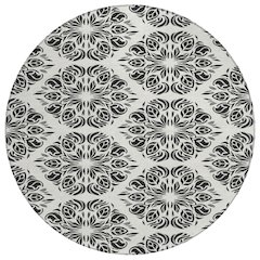 Machine Washable Indoor/Outdoor Chantille ACN2456 Ivory 8' x 8' Round Rug