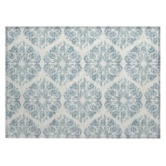 Machine Washable Indoor/Outdoor Chantille ACN2456 Teal 1'8" x 2'6" Rug
