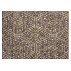 Machine Washable Indoor/Outdoor Chantille ACN2457 Brown 1'8" x 2'6" Rug