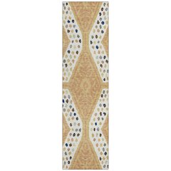 Machine Washable Indoor/Outdoor Chantille ACN2457 Gold 2'3" x 7'6" Runner Rug