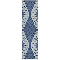 Machine Washable Indoor/Outdoor Chantille ACN2457 Blue 2'3" x 7'6" Runner Rug