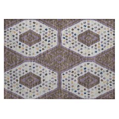 Machine Washable Indoor/Outdoor Chantille ACN2457 Purple 1'8" x 2'6" Rug