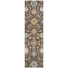 Machine Washable Indoor/Outdoor Chantille ACN2458 Brown 2'3" x 7'6" Runner Rug
