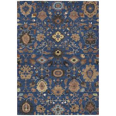 Machine Washable Indoor/Outdoor Chantille ACN2458 Blue 2'6" x 3'10" Rug