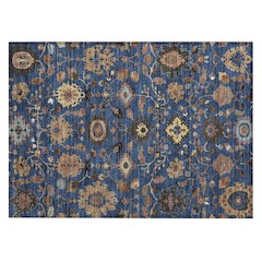 Machine Washable Indoor/Outdoor Chantille ACN2458 Blue 1'8" x 2'6" Rug