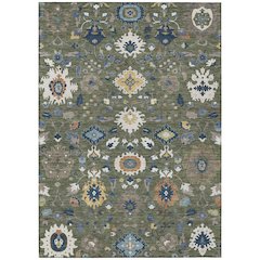 Machine Washable Indoor/Outdoor Chantille ACN2458 Green 2'6" x 3'10" Rug