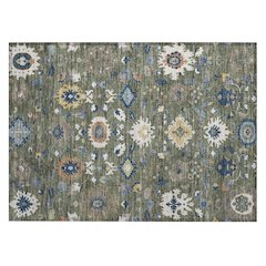 Machine Washable Indoor/Outdoor Chantille ACN2458 Green 1'8" x 2'6" Rug
