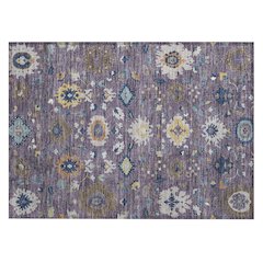 Machine Washable Indoor/Outdoor Chantille ACN2458 Purple 1'8" x 2'6" Rug