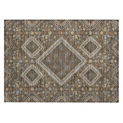Machine Washable Indoor/Outdoor Chantille ACN2459 Brown 1'8" x 2'6" Rug