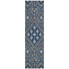 Machine Washable Indoor/Outdoor Chantille ACN2459 Blue 2'3" x 7'6" Runner Rug