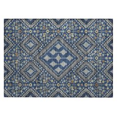 Machine Washable Indoor/Outdoor Chantille ACN2459 Blue 1'8" x 2'6" Rug