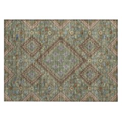 Machine Washable Indoor/Outdoor Chantille ACN2459 Green 1'8" x 2'6" Rug