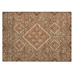 Machine Washable Indoor/Outdoor Chantille ACN2459 Orange 1'8" x 2'6" Rug