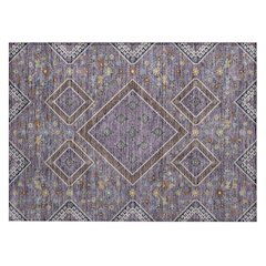 Machine Washable Indoor/Outdoor Chantille ACN2459 Purple 1'8" x 2'6" Rug