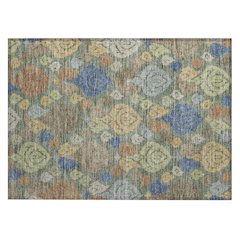 Machine Washable Indoor/Outdoor Chantille ACN2460 Green 1'8" x 2'6" Rug