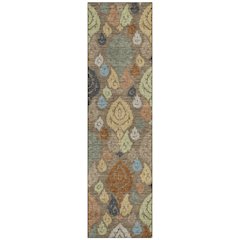 Machine Washable Indoor/Outdoor Chantille ACN2460 Brown 2'3" x 7'6" Runner Rug