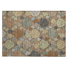 Machine Washable Indoor/Outdoor Chantille ACN2460 Brown 1'8" x 2'6" Rug