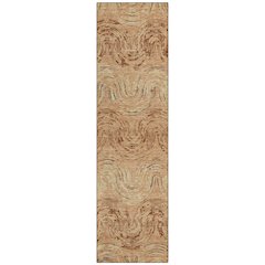 Machine Washable Indoor/Outdoor Chantille ACN2461 Orange 2'3" x 7'6" Runner Rug