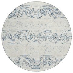 Machine Washable Indoor/Outdoor Chantille ACN2461 Ivory 8' x 8' Round Rug