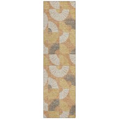 Machine Washable Indoor/Outdoor Chantille ACN2462 Orange 2'3" x 7'6" Runner Rug