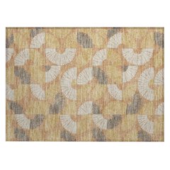 Machine Washable Indoor/Outdoor Chantille ACN2462 Orange 1'8" x 2'6" Rug