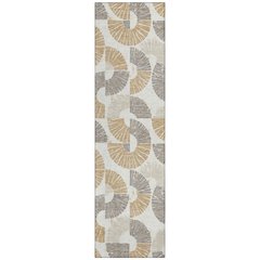 Machine Washable Indoor/Outdoor Chantille ACN2462 Ivory 2'3" x 7'6" Runner Rug