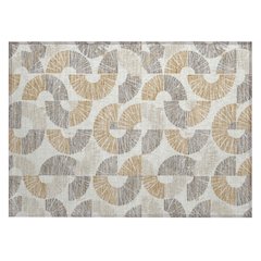 Machine Washable Indoor/Outdoor Chantille ACN2462 Ivory 1'8" x 2'6" Rug