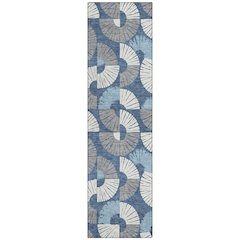 Machine Washable Indoor/Outdoor Chantille ACN2462 Blue 2'3" x 7'6" Runner Rug