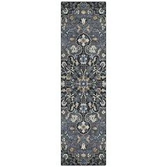 Machine Washable Indoor/Outdoor Chantille ACN2463 Black 2'3" x 7'6" Runner Rug