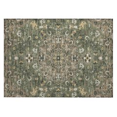 Machine Washable Indoor/Outdoor Chantille ACN2463 Brown 1'8" x 2'6" Rug
