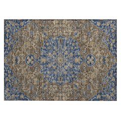 Machine Washable Indoor/Outdoor Chantille ACN2463 Blue 1'8" x 2'6" Rug