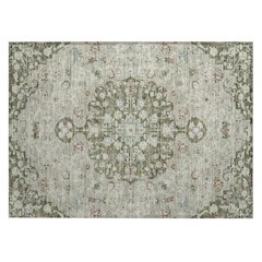 Machine Washable Indoor/Outdoor Chantille ACN2463 Green 1'8" x 2'6" Rug