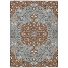 Machine Washable Indoor/Outdoor Chantille ACN2463 Orange 2'6" x 3'10" Rug