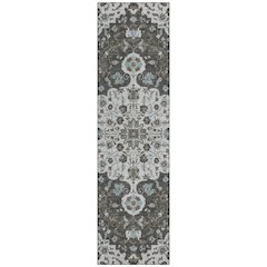 Machine Washable Indoor/Outdoor Chantille ACN2463 Gray 2'3" x 7'6" Runner Rug