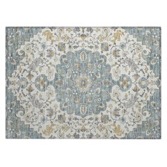 Machine Washable Indoor/Outdoor Chantille ACN2463 Teal 1'8" x 2'6" Rug