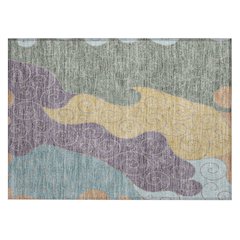 Machine Washable Indoor/Outdoor Chantille ACN2464 Green 1'8" x 2'6" Rug